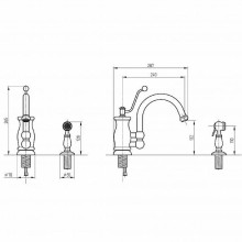 Смеситель для кухни Migliore Vivaldi 18212 Бронза