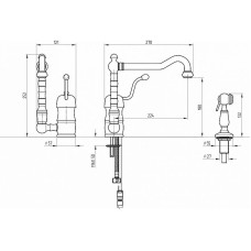 Смеситель для кухни Migliore Queen Nostalgia 18283 Золото