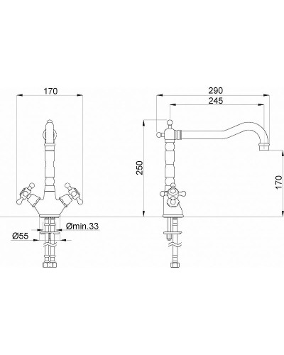 Смеситель для кухни Migliore Revival 18207 Бронза