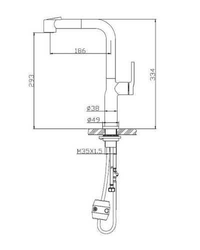 Смеситель для кухни BelBagno BB-LAM60-NERO Черный матовый