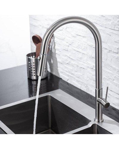 Смеситель для кухни Allen Brau Sprungfeder 5.60002-SS Брашированная сталь