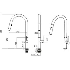 Смеситель для кухни Allen Brau Sprungfeder 5.60002-SS Брашированная сталь