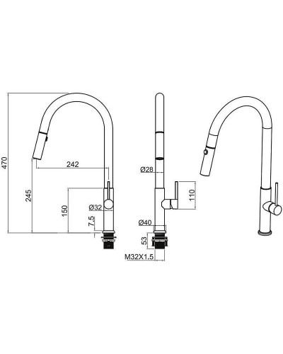 Смеситель для кухни Allen Brau Sprungfeder 5.60002-SS Брашированная сталь