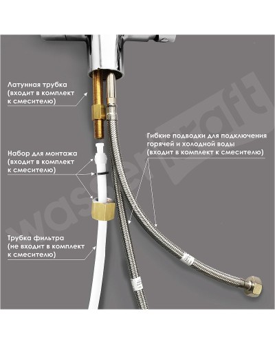 Смеситель для кухни WasserKRAFT A8027 Никель