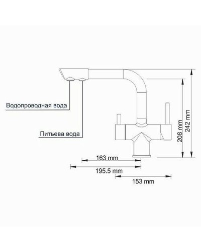 Смеситель для кухни WasserKRAFT A8037 Бронза светлая