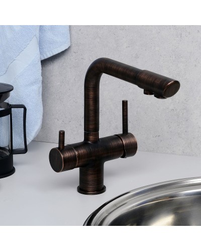 Смеситель для кухни WasserKRAFT A8047 Бронза темная
