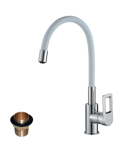 Смеситель для кухни Rossinka Z35-35U-White Белый Хром