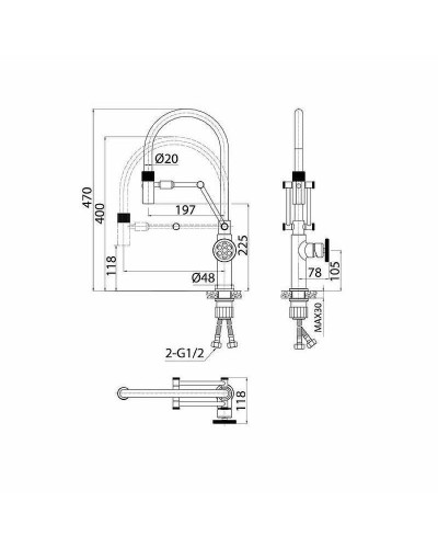 Смеситель для кухни Iddis Grange GRABNFLi05 Сатин