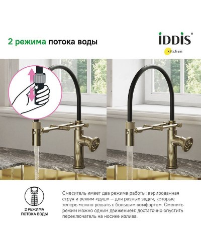 Смеситель для кухни Iddis Grange GRAMGFLi05 Золото