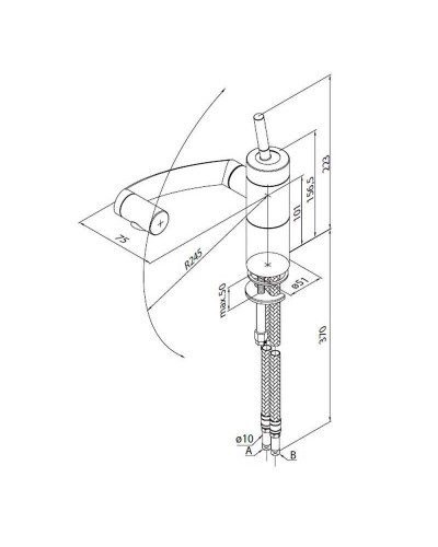 Смеситель для кухни Damixa Arc 290007364 Черный матовый