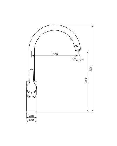 Смеситель для кухни Damixa Eclipse 310721300 Черный матовый