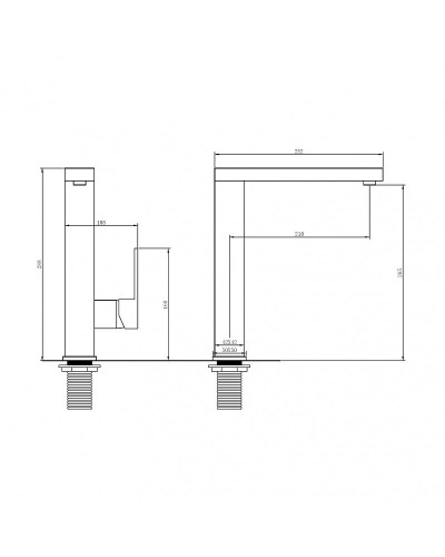 Смеситель для раковины Abber Daheim AF8214G Золото матовое