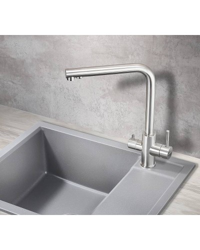 Смеситель для кухни Milacio Ultra MCU.553.SS Нержавеющая сталь