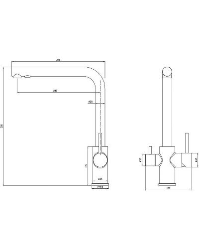 Смеситель для кухни Milacio Ultra MCU.553.SS Нержавеющая сталь