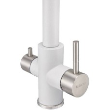 Смеситель для кухни Milacio Ultra MCU.553.WH Белый Нержавеющая сталь