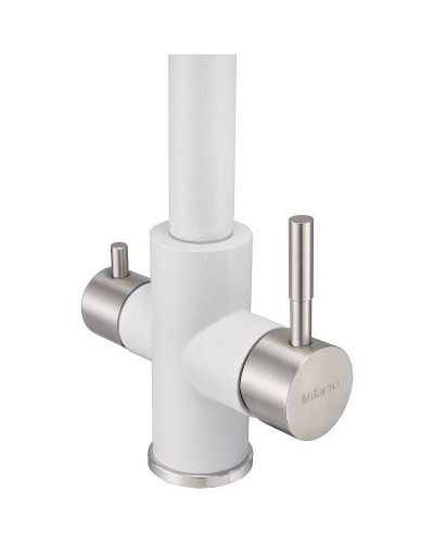 Смеситель для кухни Milacio Ultra MCU.553.WH Белый Нержавеющая сталь