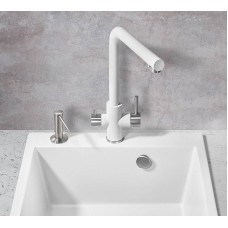 Смеситель для кухни Milacio Ultra MCU.553.WH Белый Нержавеющая сталь