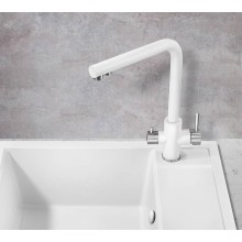 Смеситель для кухни Milacio Ultra MCU.553.WH Белый Нержавеющая сталь