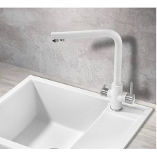 Смеситель для кухни Milacio Ultra MCU.553.WH Белый Нержавеющая сталь