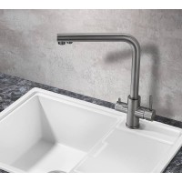 Смеситель для кухни Milacio Ultra MCU.553.GM Вороненая сталь