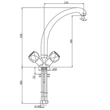 Смеситель для кухни Paini AF182 Хром