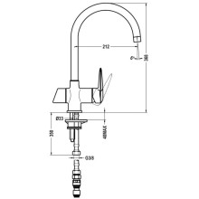 Смеситель для кухни с подключением к фильтру Teka OS 201 182010210