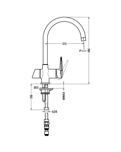 Смеситель для кухни с подключением к фильтру Teka OS 201 182010210