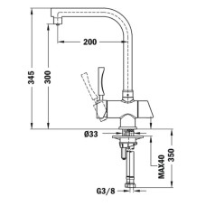 Смеситель для кухни с подключением к фильтру Teka OS 206 182060200