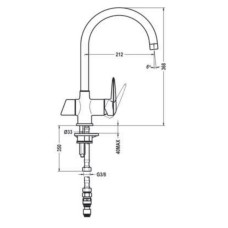 Смеситель для кухни с подключением к фильтру Teka OS 200 182000210