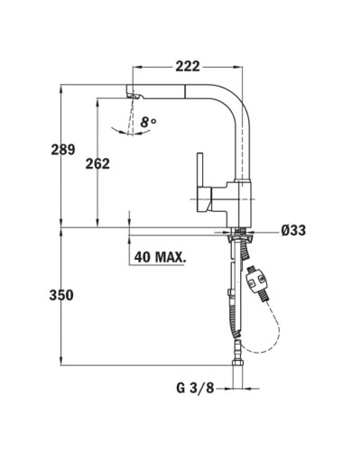 Смеситель для кухни Teka ARK 938 23938120FB