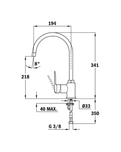 Смеситель для кухни Teka IN 995 хром/песочный 53995120S