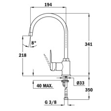 Смеситель для кухни Teka IN 995 хром/карбон 53995120CN