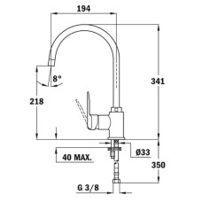 Смеситель для кухни Teka IN 995 53995120FW