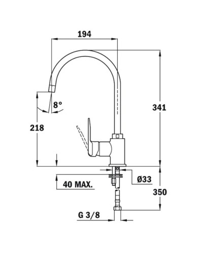 Смеситель для кухни Teka IN 995 53995120FW