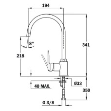 Смеситель для кухни Teka SP 995 хром/ваниль 55995021VC