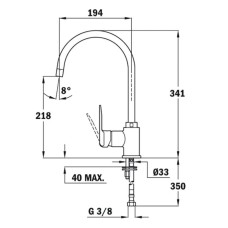 Смеситель для кухни Teka SP 995 хром/топаз бежевый 55995020T