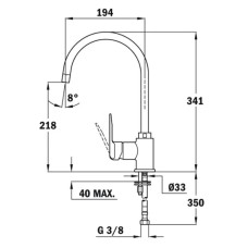 Смеситель для кухни Teka SP 995 хром/черный металлик 55995020Q