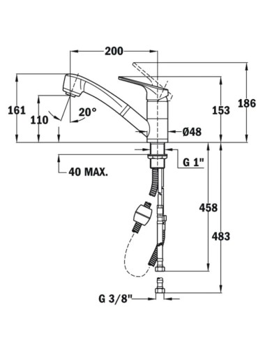 Смеситель для кухни Teka MTP 978 46978020CN