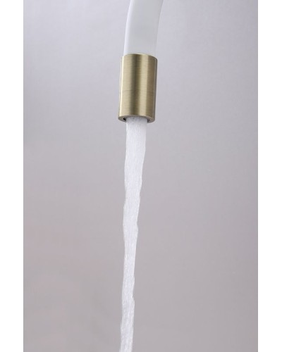 Смеситель для кухни Paulmark Salix Sa213419-BRw Бронза Белый