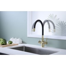 Смеситель для кухни Paulmark Salix Sa213419-G Золото