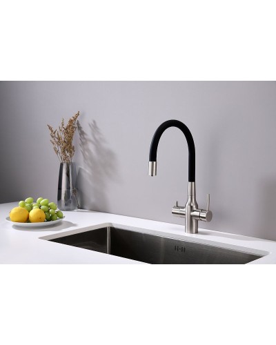 Смеситель для кухни Paulmark Salix Sa213419-NI Никель