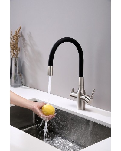 Смеситель для кухни Paulmark Salix Sa213419-NI Никель