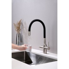 Смеситель для кухни Paulmark Salix Sa213419-NI Никель