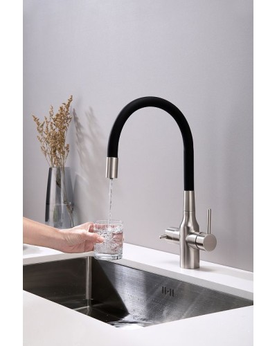 Смеситель для кухни Paulmark Salix Sa213419-NI Никель