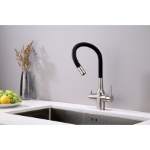 Смеситель для кухни Paulmark Salix Sa213419-NI Никель