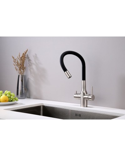 Смеситель для кухни Paulmark Salix Sa213419-NI Никель