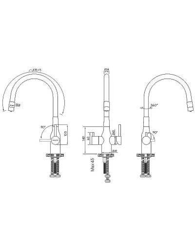 Смеситель для кухни Paulmark Salix Sa213419-NI Никель