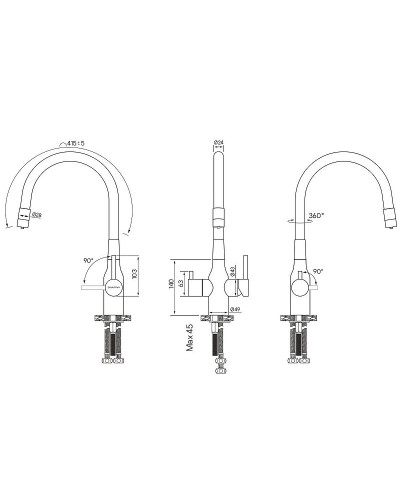 Смеситель для кухни Paulmark Salix Sa213419-BR Бронза