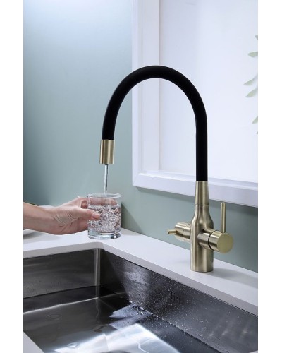 Смеситель для кухни Paulmark Salix Sa213419-BR Бронза