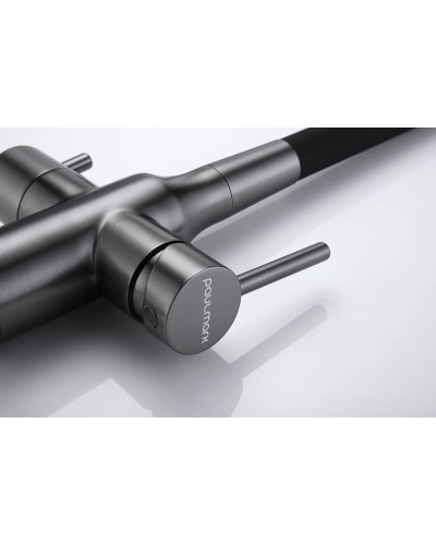 Смеситель для кухни Paulmark Salix Sa213419-GM Вороненая сталь